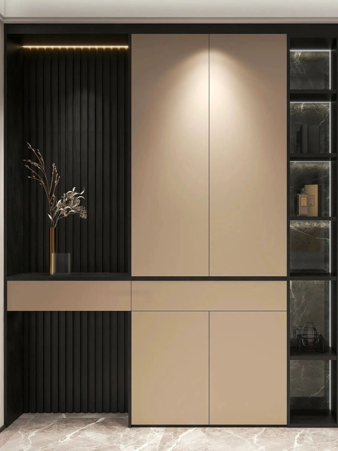 石材裝飾裝修中濕貼法用于高度超3米墻面時分層灌漿的單次澆筑厚